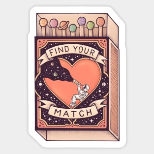 Find your match Sticker